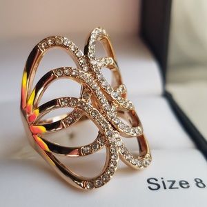 Swarovski Gold and Silver Crystal Ring